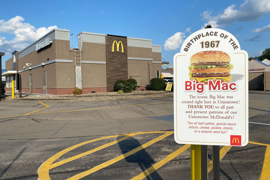 , the Big Mac was indeed created in 1967 in Uniontown, Pennsylvania