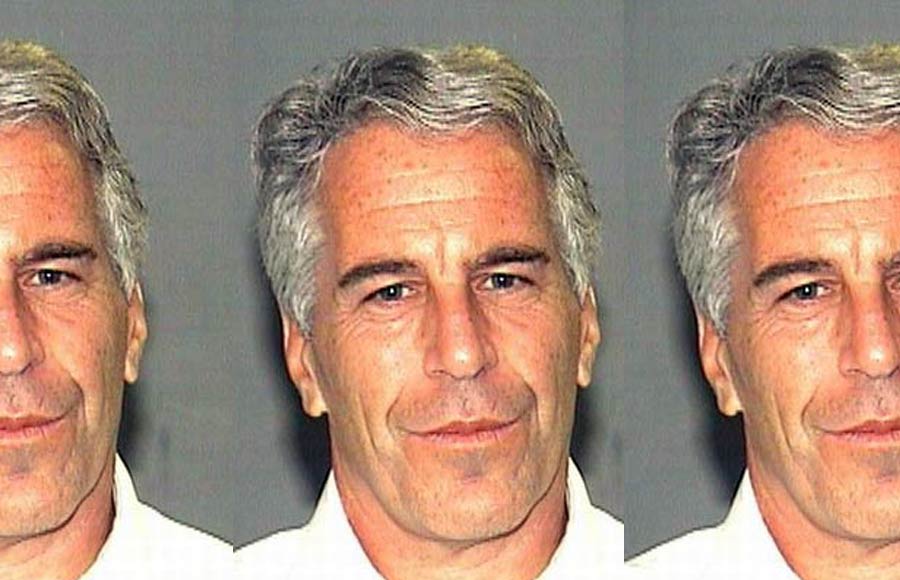 Booking photo of Jeffrey Epstein released by the Palm Beach County Sheriff's Department, taken in 2006 following his indictment on charges of soliciting a minor for prostitution. In the image, Epstein faces the camera with a neutral expression, wearing a dark shirt. The photograph was taken during the early stages of the criminal investigation that would later spark widespread controversy over his connections to high-profile figures and the handling of his prosecution.