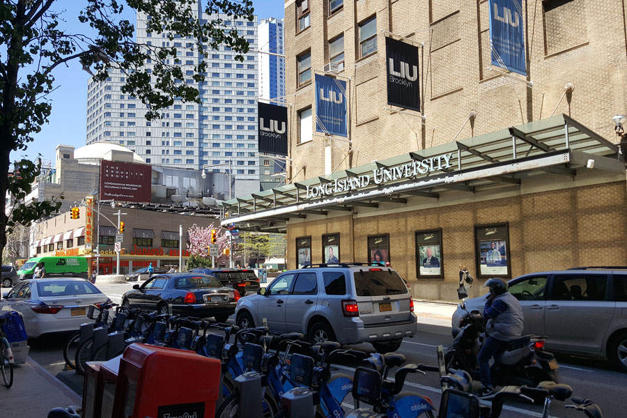 Brooklyn Campus of Long Island University on DeKalb Ave in New York City. Apr 24th, 2019.