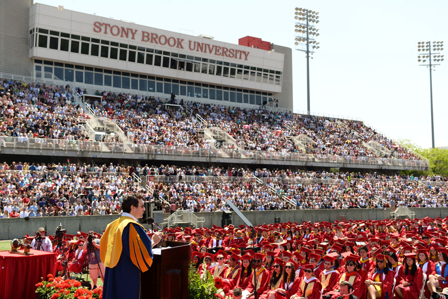 Stony Brook, NY / US - 5 25 2017: Jon Oringer accepts honorary doctorate from Stony Brook University