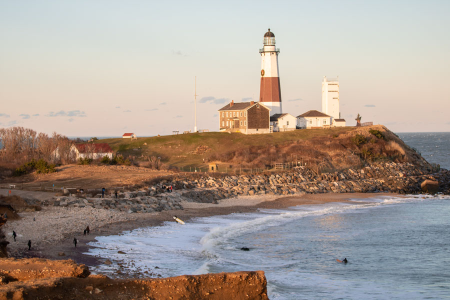 Montauk Lighthouse at sunrise/sunset
