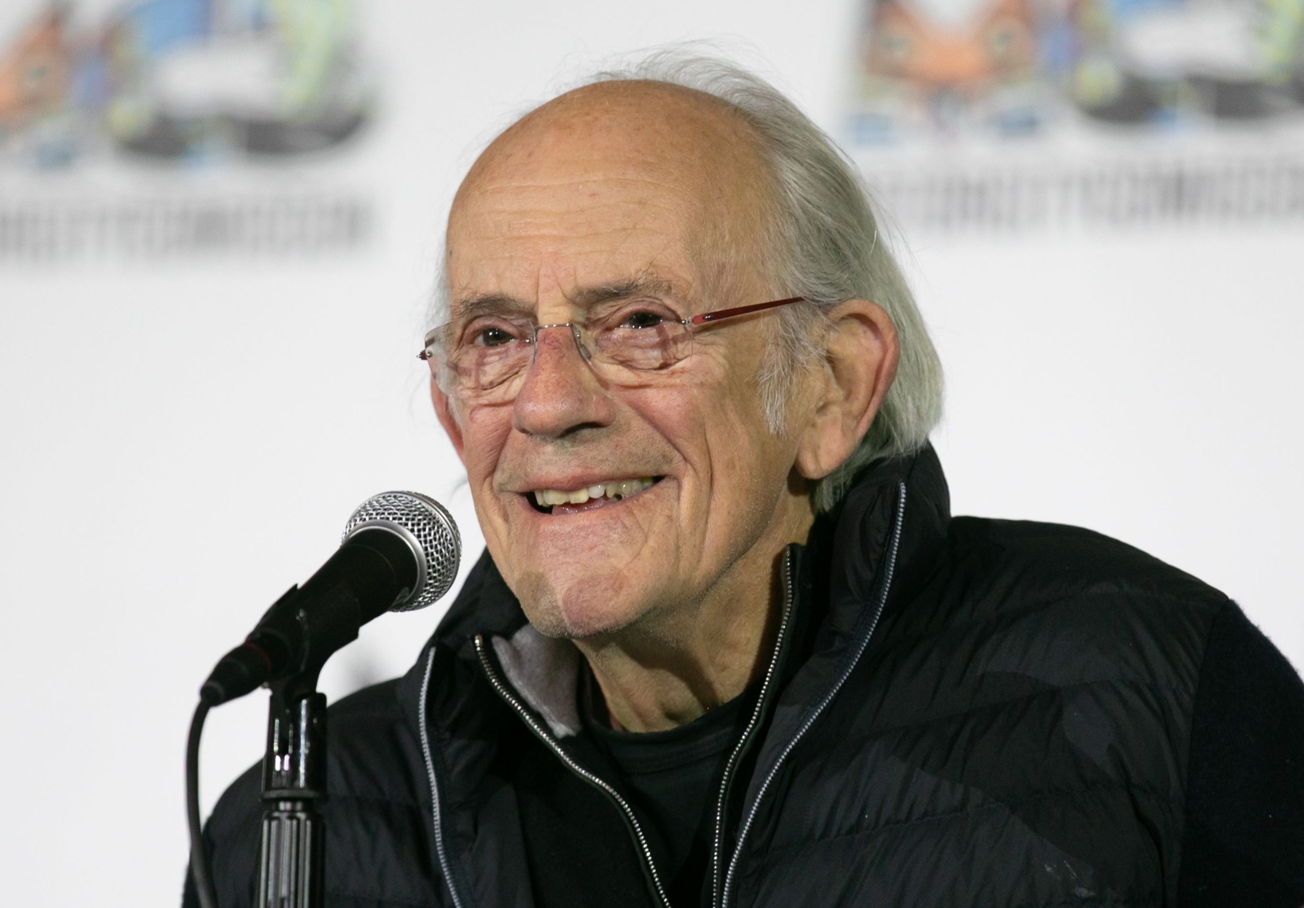 Actor Christopher Lloyd speaks during a panel at Motor City Comic Con in Novi, Michigan, on May 20, 2023. The Back to the Future star has recently listed his remodeled Montecito, California, estate for $6.38 million.