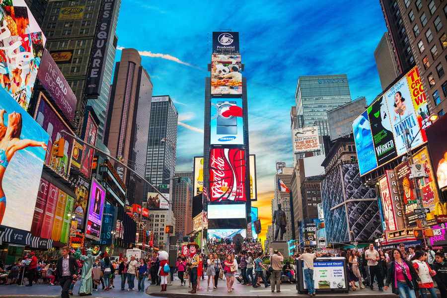 Times Square, one of the Citys most famous and vibrant landmarks, is recognized worldwide as a symbol of entertainment, culture, and commerce.