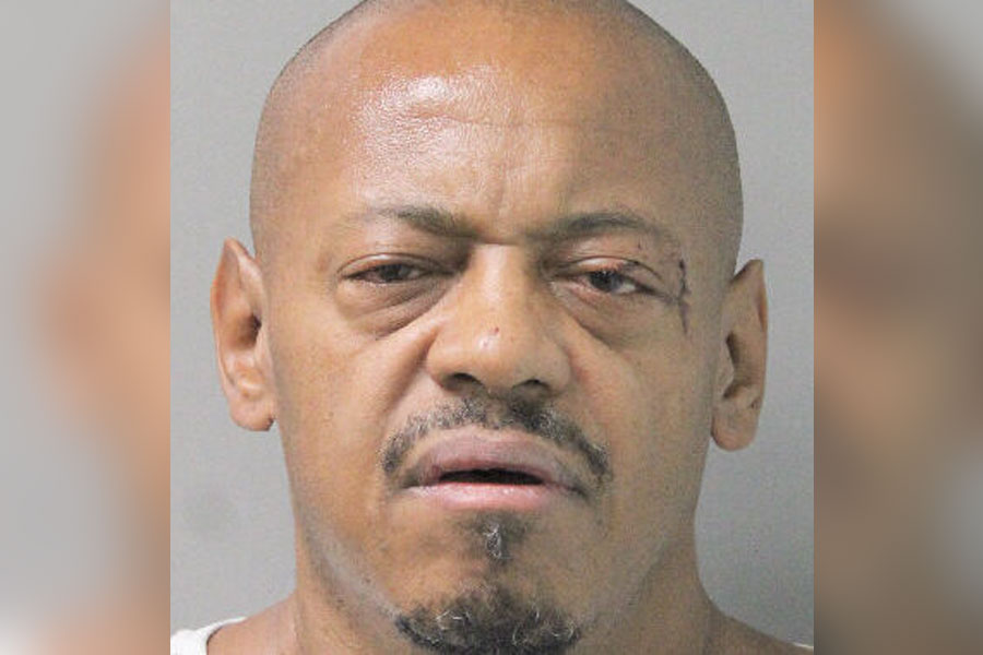 Mugshot of 59-year-old James D. Nelson from Pontiac, Michigan, showing facial injuries following his arrest in Elmont, New York, for assault and resisting arrest.