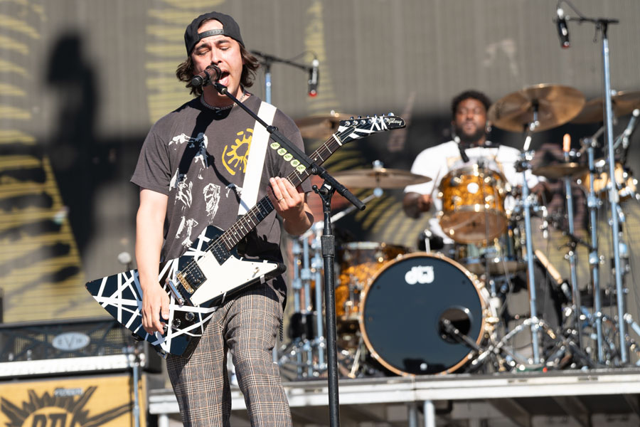 
Pierce The Veil performing live at the When We Were Young festival in Las Vegas, Nevada on October 21, 2023. The band will return to the stage on Long Island this fall for their I Can’t Hear You World Tour, set to take over Northwell at Jones Beach Theater on October 21, 2025. The high-energy performance is expected to draw thousands of fans to Wantagh’s famed seaside amphitheater. F