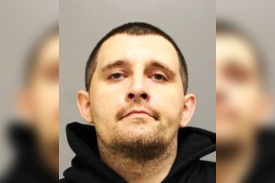 Brandon Scanlon, 34, of Middle Island, was sentenced to 20 years in prison for attempted murder after firing shots at Suffolk County police officers during a multi-town chase in April 2024. (Photo courtesy of Suffolk County District Attorney’s Office)