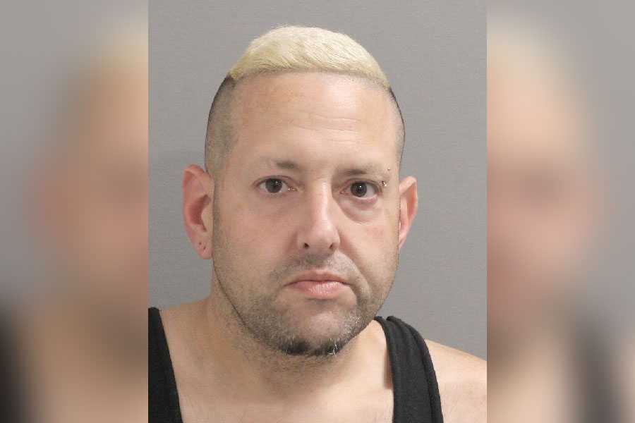 Mugshot of Philip V. Ferrito Jr., a 44-year-old man from North Massapequa, charged with third-degree robbery in connection with a TD Bank incident in Bethpage.
