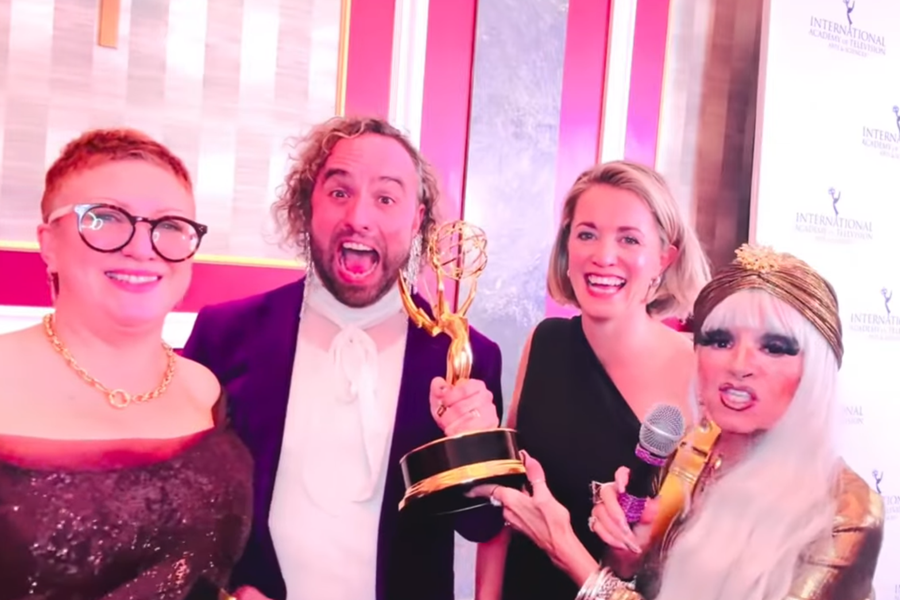 The creative team behind Lost Boys & Fairies celebrates their International Emmy win for Best TV Movie/Mini-Series. Their emotional story about love, identity, and adoption resonated with audiences around the world. Cognac Wellerlane captured their excitement moments after receiving the award.