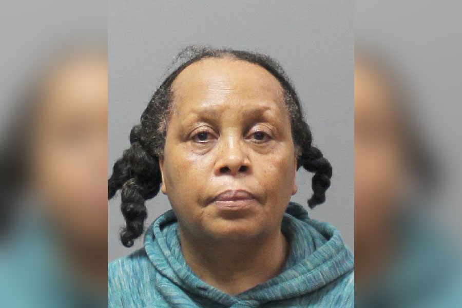 Mugshot of Marie Byron, the 65-year-old home health aide charged in Nassau County with endangering an elderly patient after a surveillance video review.