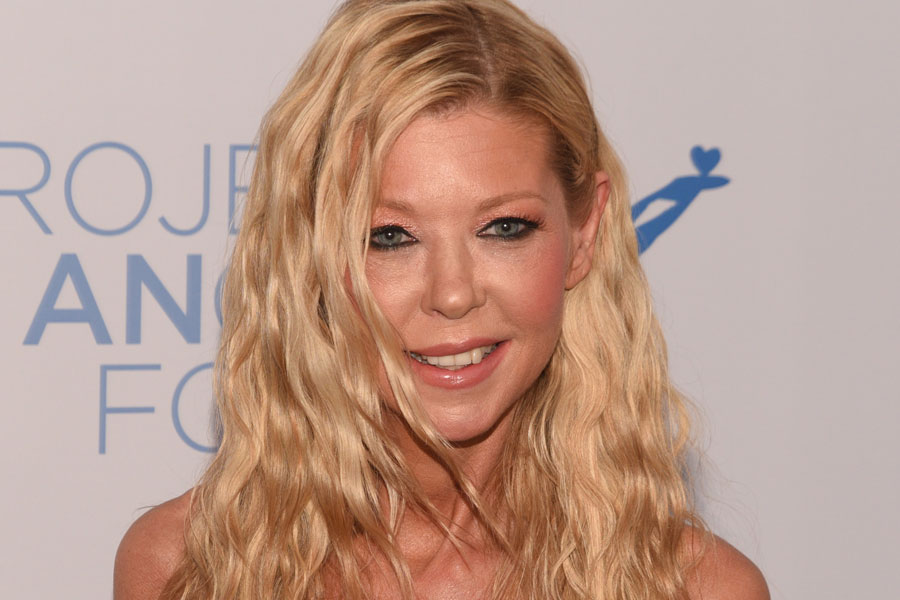Actress Tara Reid smiling on the red carpet at Project Angel Food’s Angel Awards in Los Angeles on September 23, 2023.