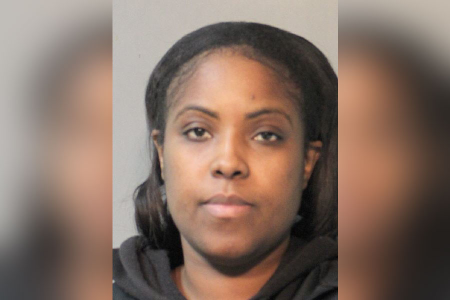 Charlene Smith, 41, of Fresh Meadows, Queens, is shown in a booking photograph following her arrest by Nassau County police.