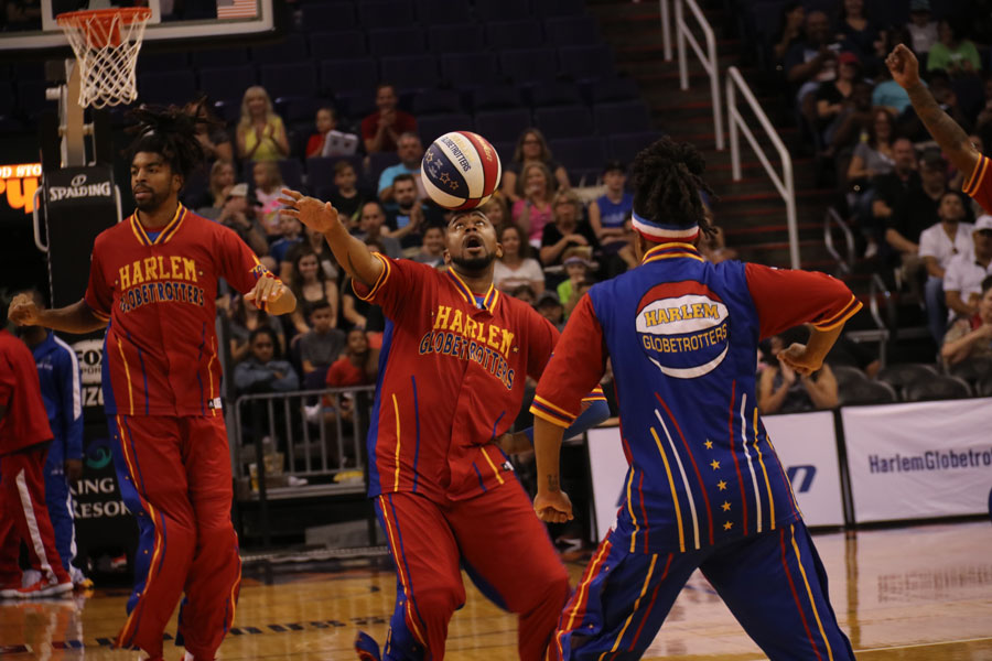 The Harlem Globetrotters at Talking Stick Resort Arena in Phoenix Arizona USA August 11,2018.