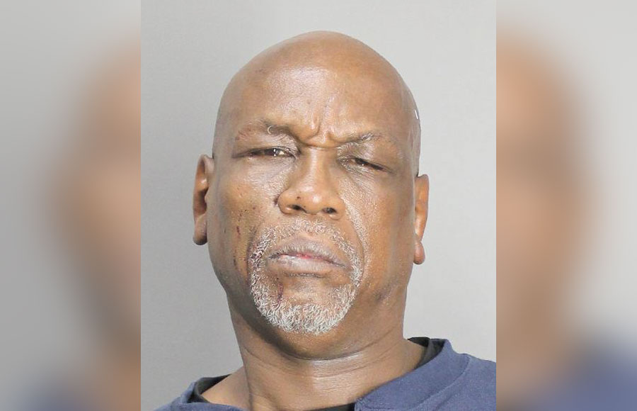 Booking photo of Samuel Dash, a Freeport man charged with assaulting police officers and multiple felony offenses in Nassau County.