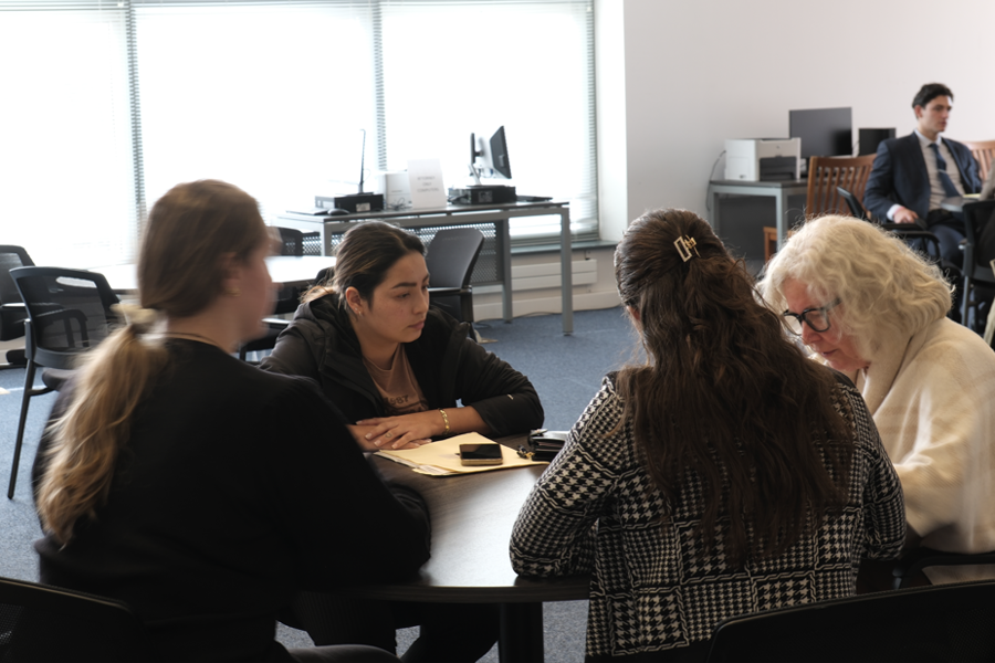 Ximena Caldas gets advice in filing a court petition