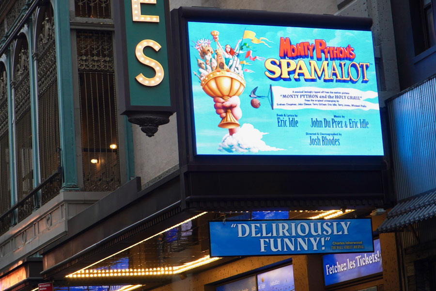 January 15 2024: New York, New York Broadway musical marquee. St. James Theatre, West 44th Street, Times Square, New York City.                    