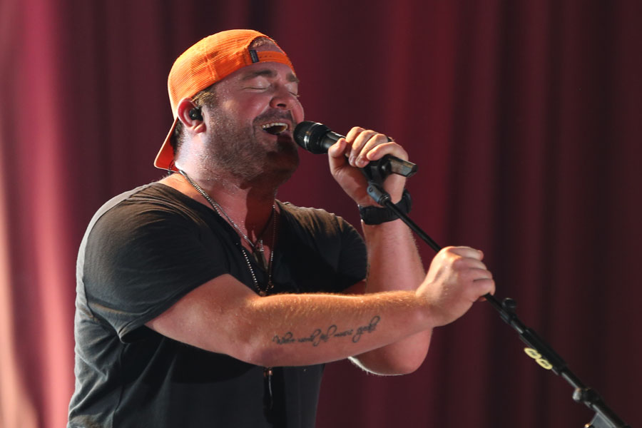 FARMINGVILLE, NY - JUL 3: Lee Brice performs in concert at The Fest at Long Island Community Hospital at Bald Hill on July 3, 2019 in Farmingville, New York.