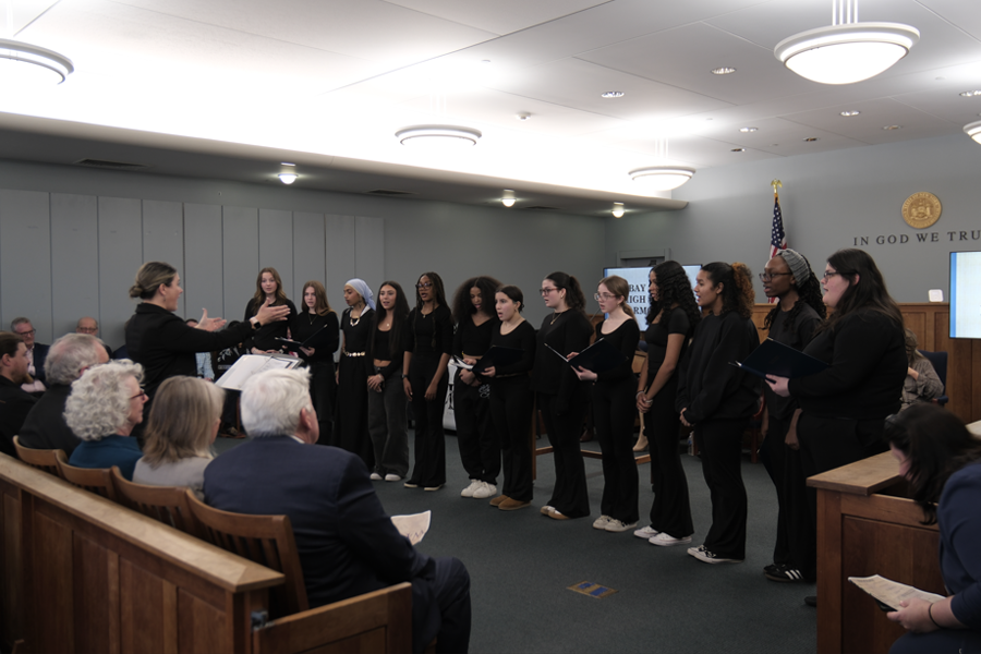 Bay Shore High School Harmonaire perform a beautiful rendition of Landslide for the ceremony.