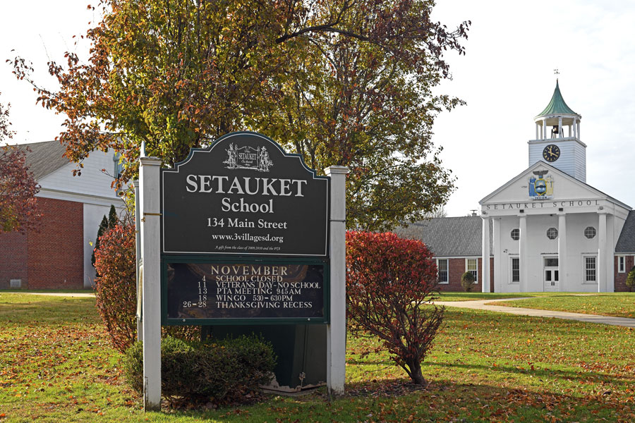 Setauket Elementary School in Setauket-East Setauket, where a classic North Shore school building and campus reflect the strong academic traditions associated with the Three Village Central School District. 