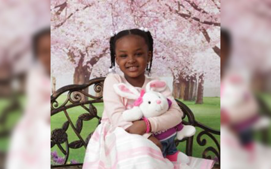 A photo released by the Suffolk County District Attorney’s Office shows 7-year-old Jor’Dynn Duncan smiling while holding a stuffed bunny. Prosecutors say the Bayport child died in December 2025 following months of alleged abuse and neglect while in the care of the defendants.
