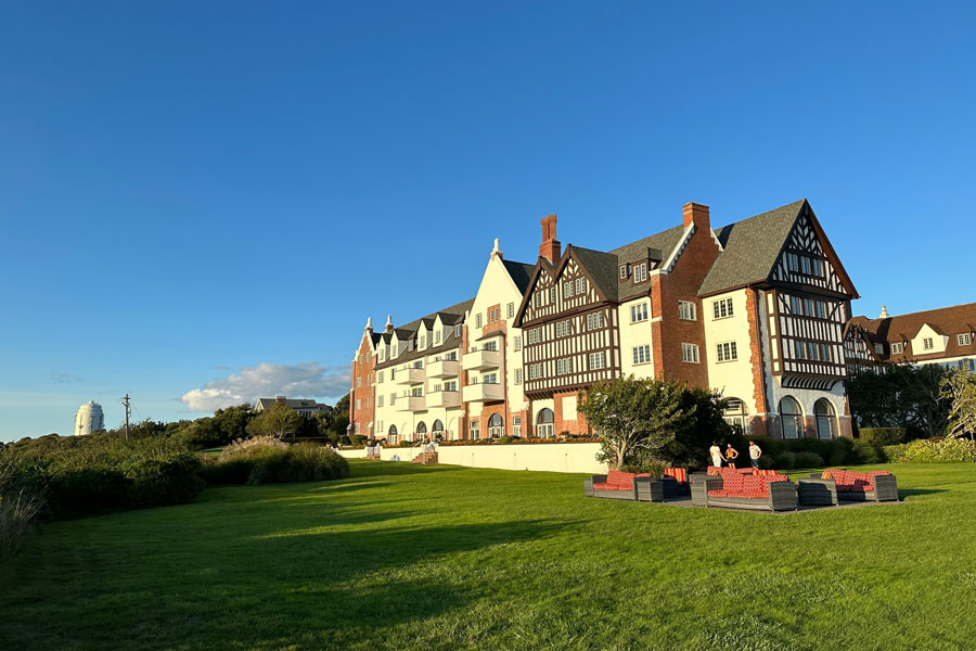 Montauk Manor rises above the South Fork coastline in Montauk, reflecting the grand resort-era development vision that helped shape eastern Long Island during the early 20th century. Historic destinations like Montauk Manor remain closely connected to the recreational and tourism history surrounding nearby Montauk Downs State Park and the broader East End region.