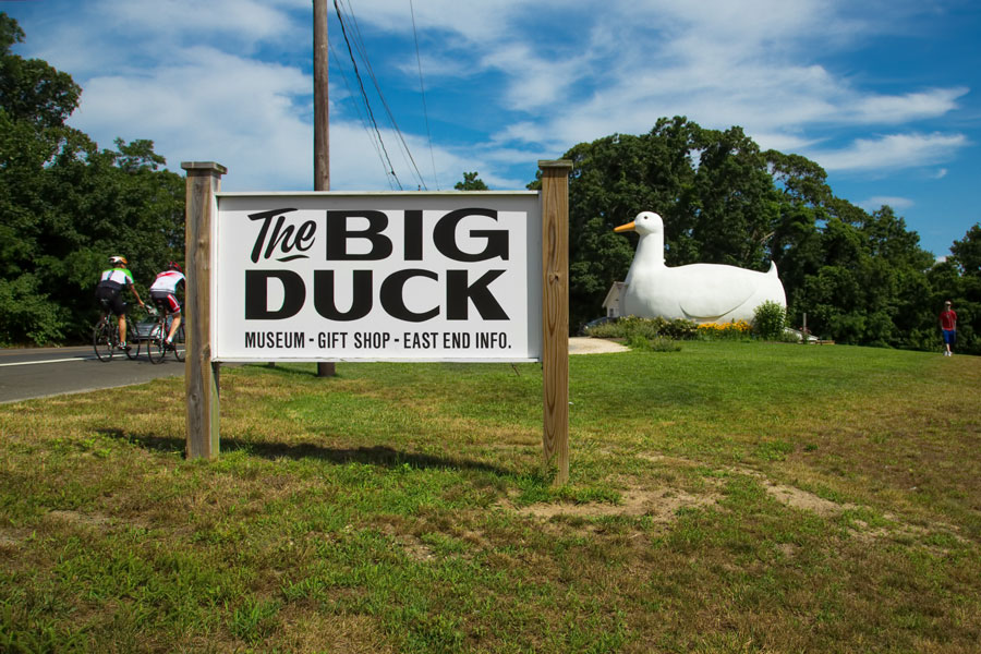 The Big Duck in Flanders stands as one of Long Island's most recognizable roadside landmarks and a lasting tribute to the island's once-thriving duck farming industry. Built in 1931 to promote the sale of locally raised Pekin ducks, the iconic structure has become a National Historic Landmark and a symbol of Long Island's rich agricultural heritage. File photo: FLittle Vignettes Photo, licensed.