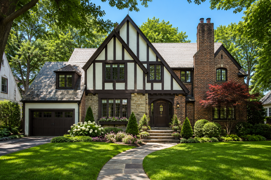 An elegant Tudor-style home in Russell Gardens, New York, reflects the refined residential character that has long distinguished this incorporated village on the Great Neck Peninsula. Surrounded by mature trees, manicured landscaping, and classic architectural details, homes like this contribute to Russell Gardens' reputation as one of Nassau County's most attractive and established residential communities.