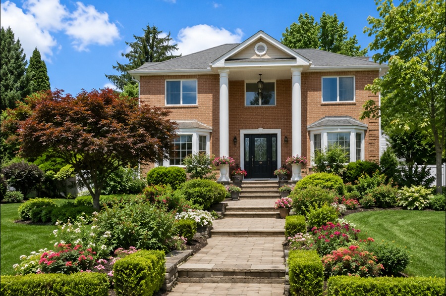An elegant brick residence with manicured landscaping reflects the upscale residential character of Woodsburgh, one of the smallest incorporated villages in Nassau County's Five Towns region. Known for its spacious homes, quiet tree-lined streets, and convenient access to New York City and the South Shore, Woodsburgh offers a peaceful suburban lifestyle in southwestern Long Island.