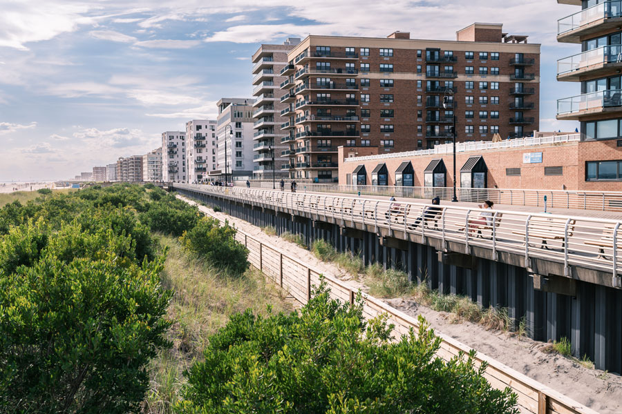 The Long Beach Boardwalk stretches along one of Long Island's most popular oceanfront destinations, offering scenic views of the Atlantic Ocean, sandy beaches, and a vibrant beachfront community. From Long Beach to Jones Beach and other coastal parks, Long Island's boardwalks provide ideal settings for walking, jogging, bicycling, sightseeing, and enjoying the shoreline year-round. File photo: Paul Thomas Curry, licensed.