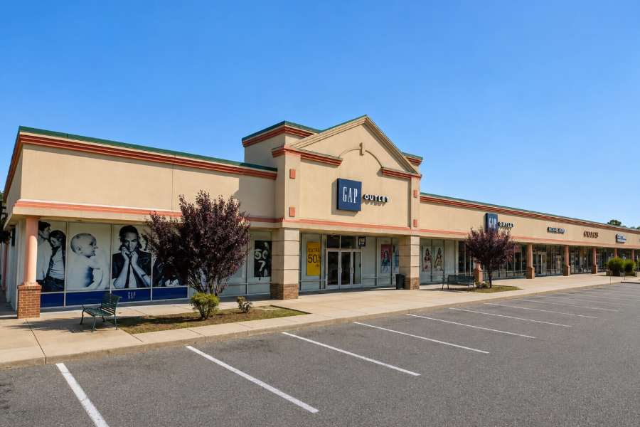 Bellport Outlets in Bellport, New York, is an open-air shopping destination offering outlet stores and popular national brands in a convenient, pedestrian-friendly setting. With spacious