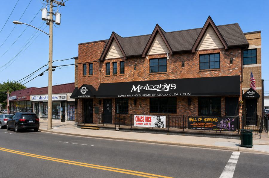 Mulcahy’s Pub & Concert Hall on Railroad Avenue in Wantagh, New York. Established in 1965, the longtime Nassau County venue has grown from a neighborhood pub into a popular destination for live music, concerts, nightlife and private events.