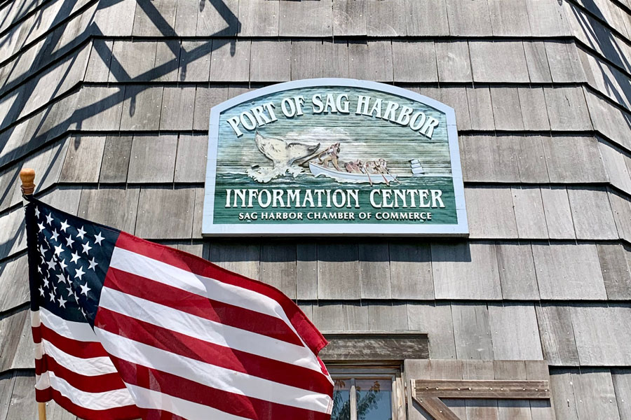 The Port of Sag Harbor Information Center reflects the village’s long maritime identity, with signage depicting its historic connection to the harbor and whaling era. Located near the waterfront and Long Wharf, the center serves visitors exploring downtown Sag Harbor and its historic port district.