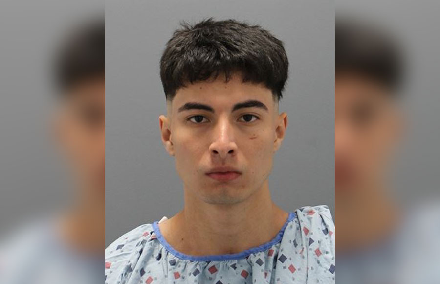 Geovanny Lucero Vidal, 21, of Hicksville, was arrested after Nassau County police said a 27-year-old woman was seriously injured during an altercation at a Harding Avenue residence. Photo: Nassau County Police Department.