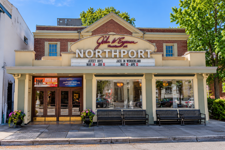 The John W. Engeman Theater on Main Street in Northport presents professional musicals, plays and special performances in a historic theater building that has served the village as an entertainment venue since 1932.