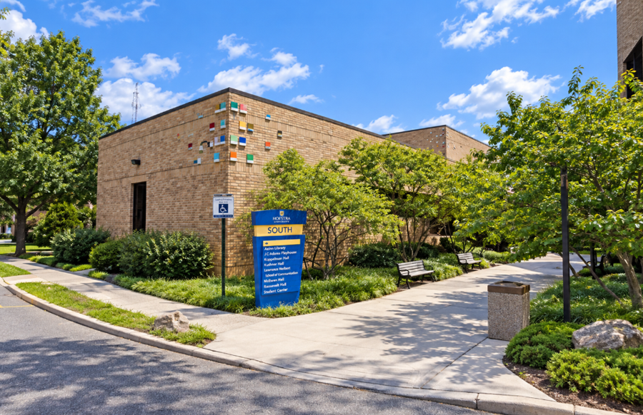 The John Cranford Adams Playhouse is located on Hofstra University’s South Campus in Hempstead, where the longtime performing arts venue hosts theatrical productions, concerts, dance performances and university events.