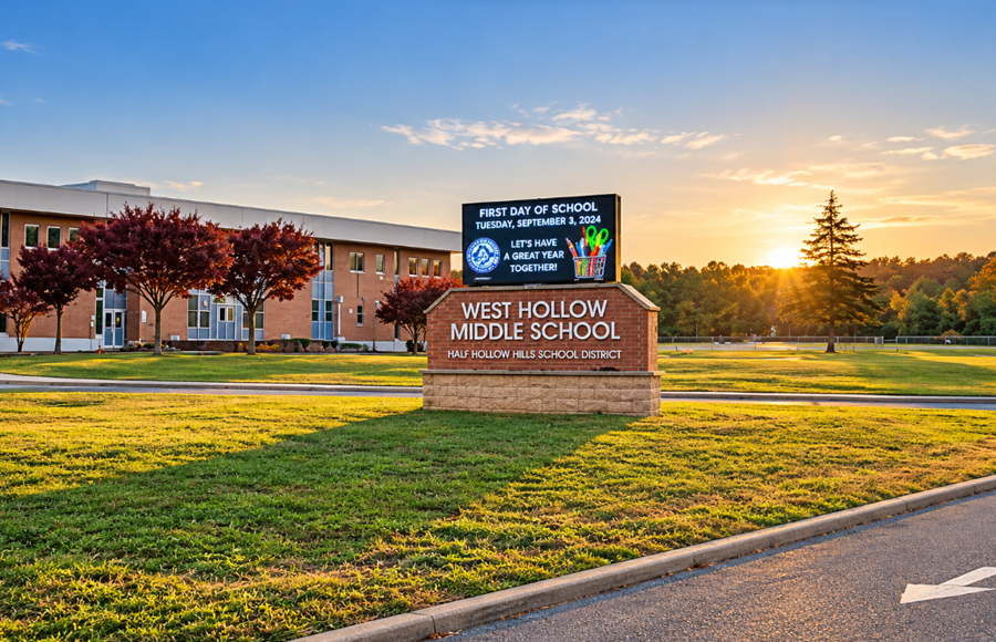 West Hollow Middle School, part of the Half Hollow Hills Central School District, reflects the continued use of the historic Half Hollow Hills name in central Long Island. The school district is one of the most prominent modern institutions preserving a name that originated with the much older geographic area known as the Half Way Hollow Hills.