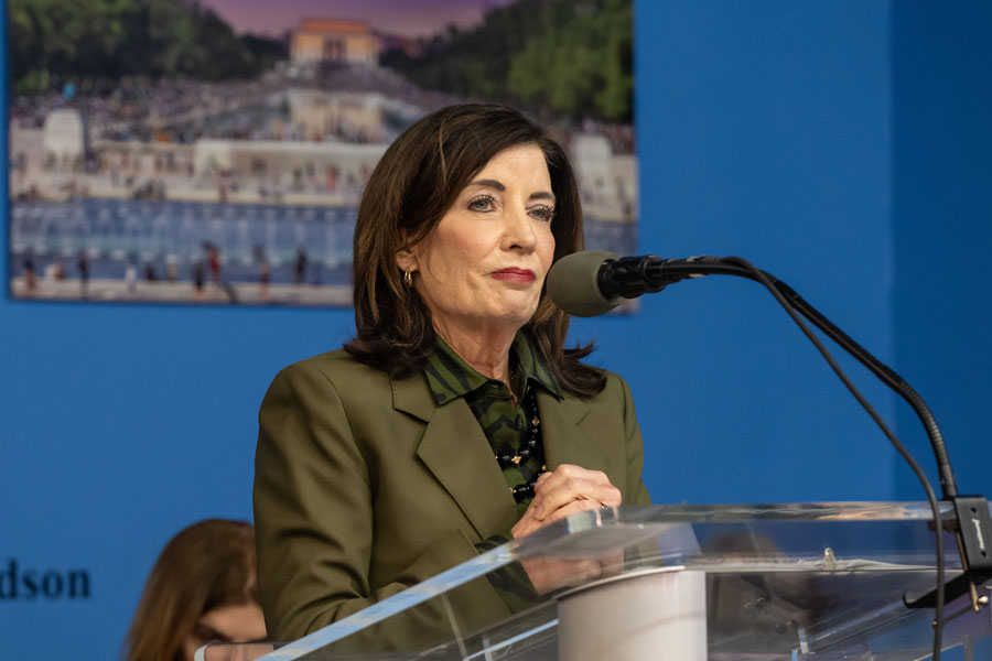 New York Gov. Kathy Hochul speaks at a Martin Luther King Jr. Day event in Harlem on January 19, 2026. On October 27, Hochul announced $32.42 million in awards for six Long Island housing projects supporting 899 planned homes, including 482 affordable units.